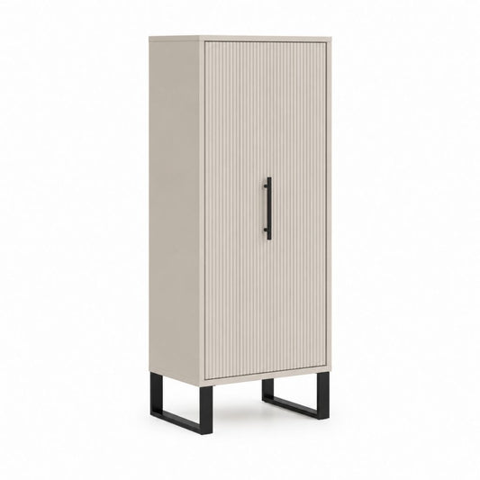 Hochschrank mit Drehtür Beige MDF rechteckig 70 x 40 x 180 cm